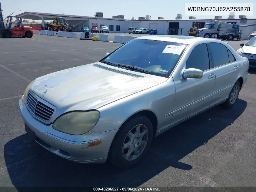 2002 Mercedes-Benz S 430 VIN: WDBNG70J62A255878 Lot: 40286527