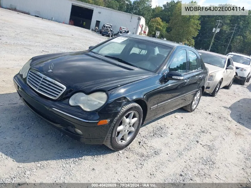 2002 Mercedes-Benz C 320 VIN: WDBRF64J02E004114 Lot: 40420609