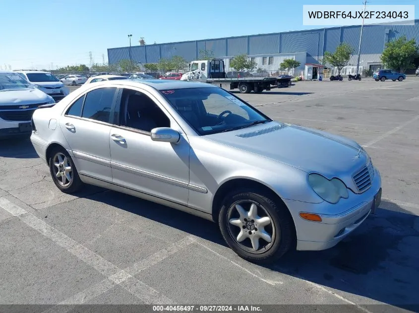 2002 Mercedes-Benz C 320 VIN: WDBRF64JX2F234043 Lot: 40456497