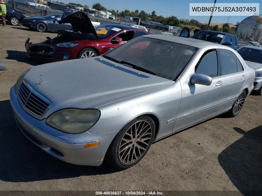 2002 Mercedes-Benz S 500 VIN: WDBNG75J52A307493 Lot: 40535627