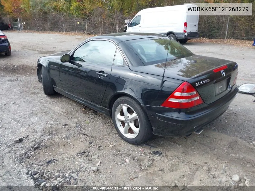 2002 Mercedes-Benz Slk 320 VIN: WDBKK65F12F268279 Lot: 40544133