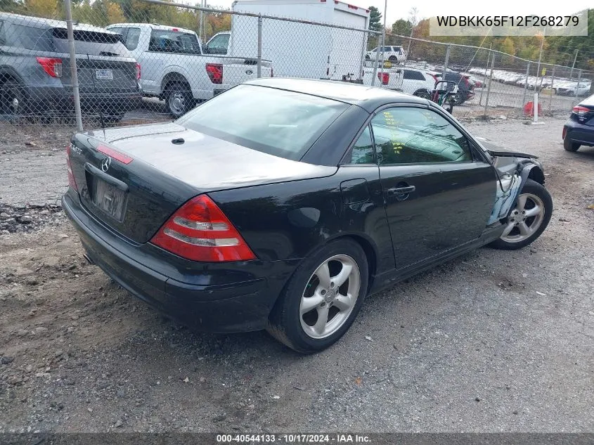 2002 Mercedes-Benz Slk 320 VIN: WDBKK65F12F268279 Lot: 40544133