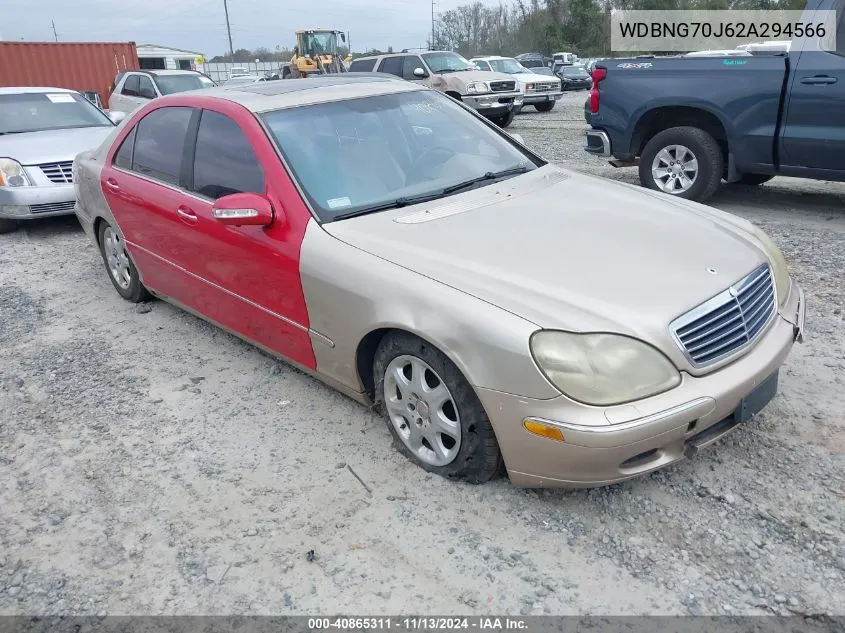 2002 Mercedes-Benz S 430 VIN: WDBNG70J62A294566 Lot: 40865311