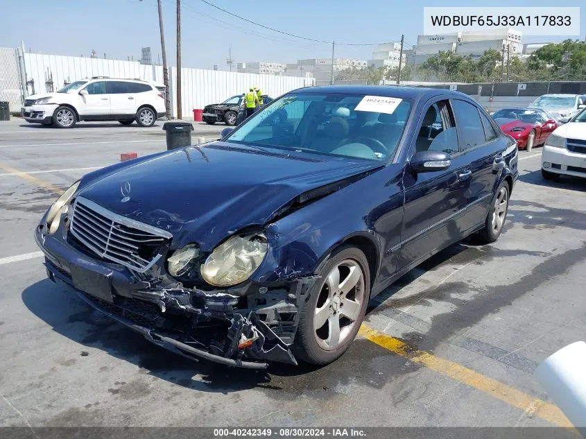 2003 Mercedes-Benz E 320 VIN: WDBUF65J33A117833 Lot: 40242349