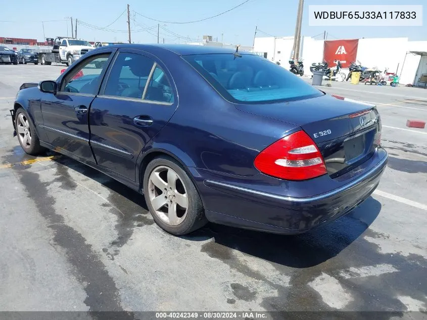 2003 Mercedes-Benz E 320 VIN: WDBUF65J33A117833 Lot: 40242349