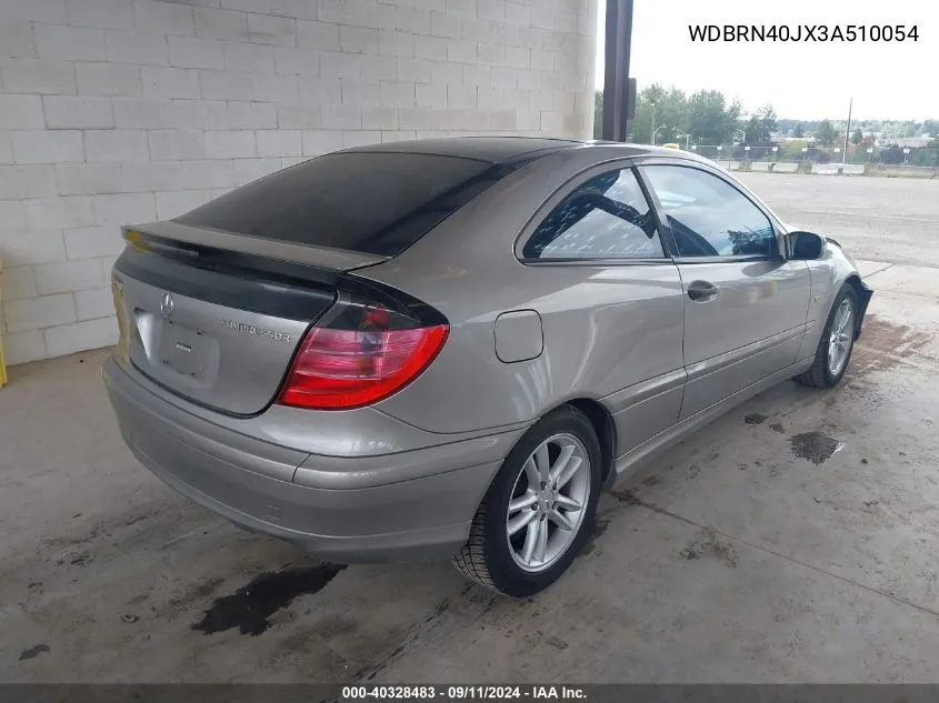 2003 Mercedes-Benz C 230 Kompressor Sport VIN: WDBRN40JX3A510054 Lot: 40328483