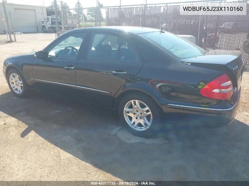 2003 Mercedes-Benz E 320 VIN: WDBUF65J23X110160 Lot: 40377733