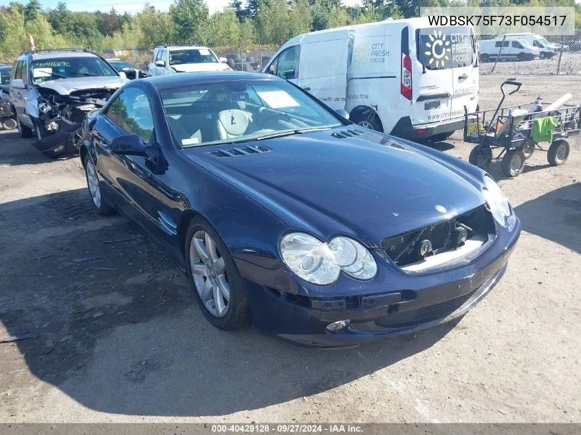 2003 Mercedes-Benz Sl 500 VIN: WDBSK75F73F054517 Lot: 40429128