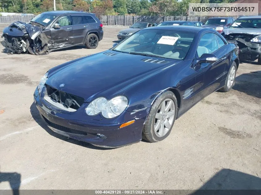 2003 Mercedes-Benz Sl 500 VIN: WDBSK75F73F054517 Lot: 40429128