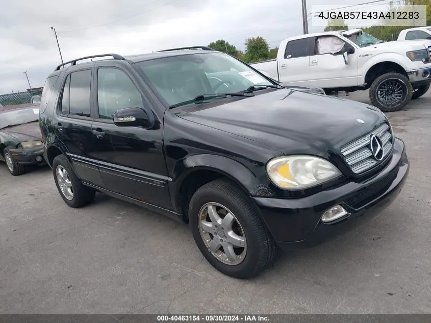 2003 Mercedes-Benz Ml 350 VIN: 4JGAB57E43A412283 Lot: 40463154