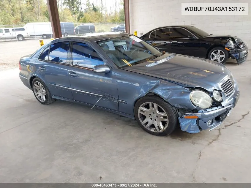 2003 Mercedes-Benz E 500 VIN: WDBUF70J43A153172 Lot: 40463473