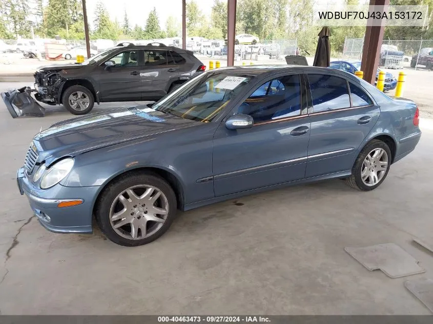 2003 Mercedes-Benz E 500 VIN: WDBUF70J43A153172 Lot: 40463473