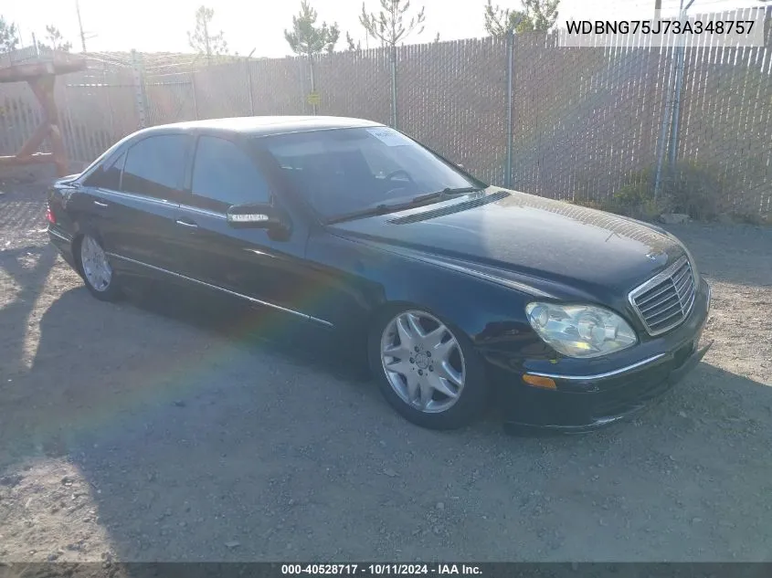 2003 Mercedes-Benz S 500 VIN: WDBNG75J73A348757 Lot: 40528717