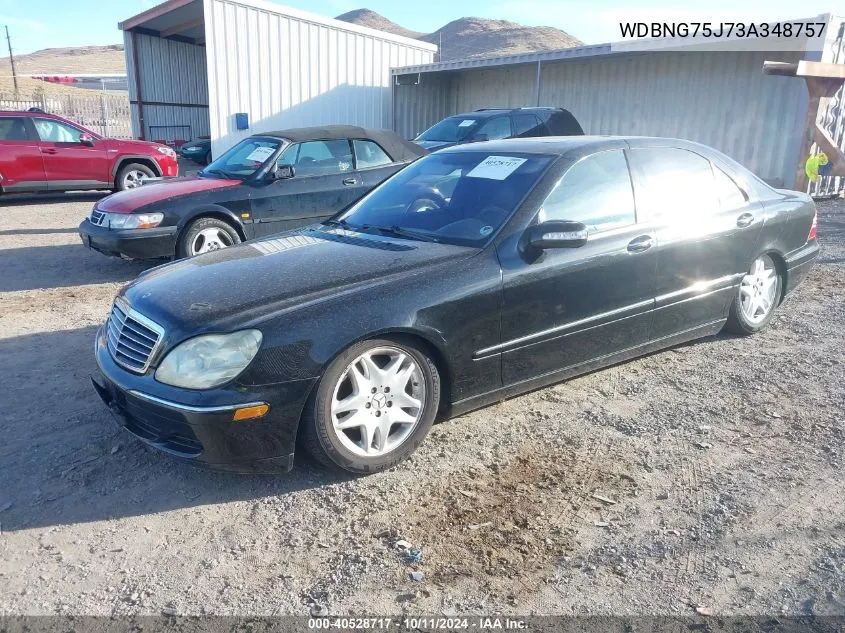 2003 Mercedes-Benz S 500 VIN: WDBNG75J73A348757 Lot: 40528717