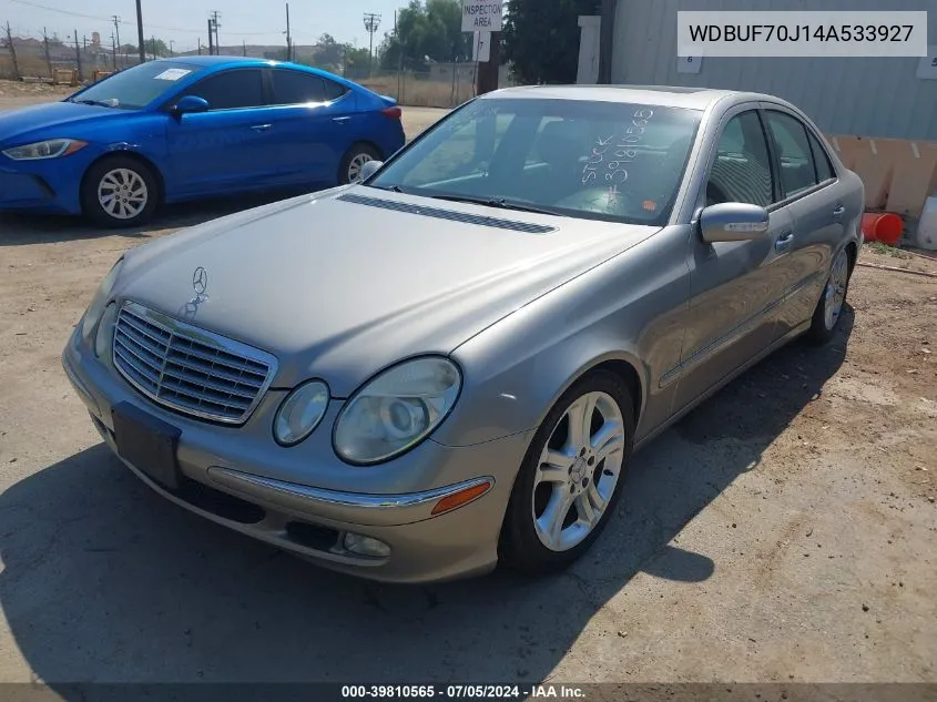 2004 Mercedes-Benz E 500 VIN: WDBUF70J14A533927 Lot: 39810565