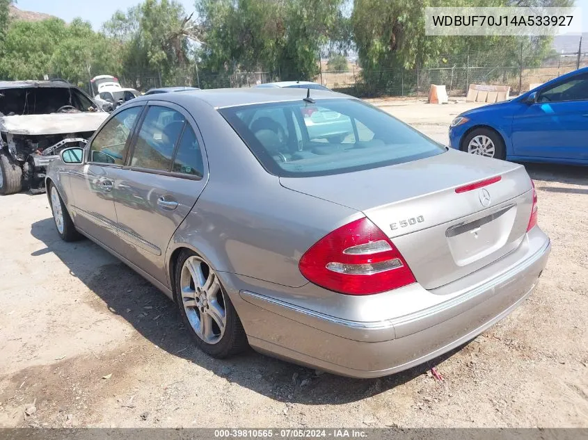 2004 Mercedes-Benz E 500 VIN: WDBUF70J14A533927 Lot: 39810565