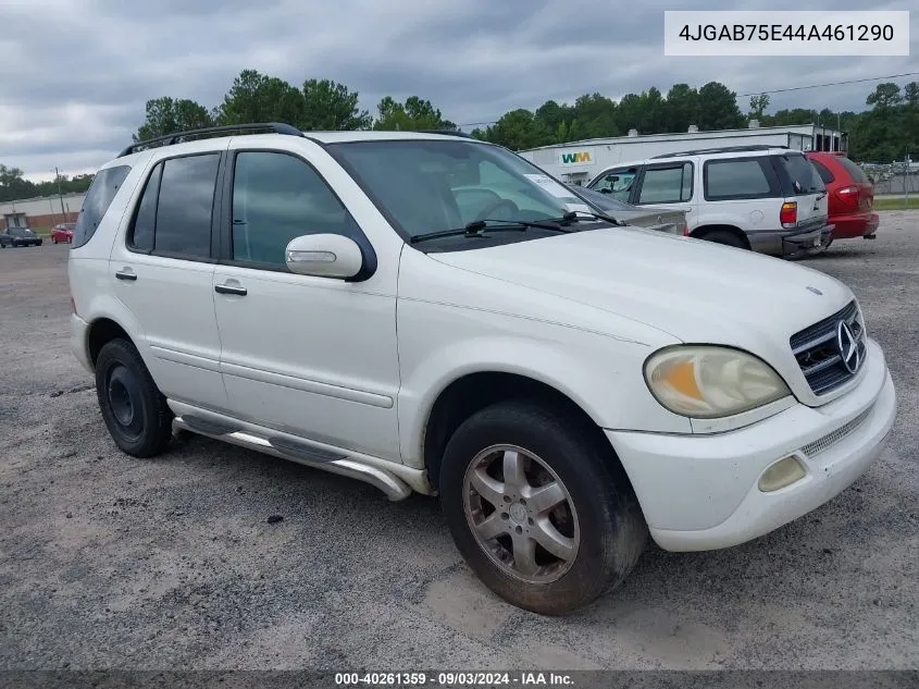 2004 Mercedes-Benz Ml 500 4Matic VIN: 4JGAB75E44A461290 Lot: 40261359