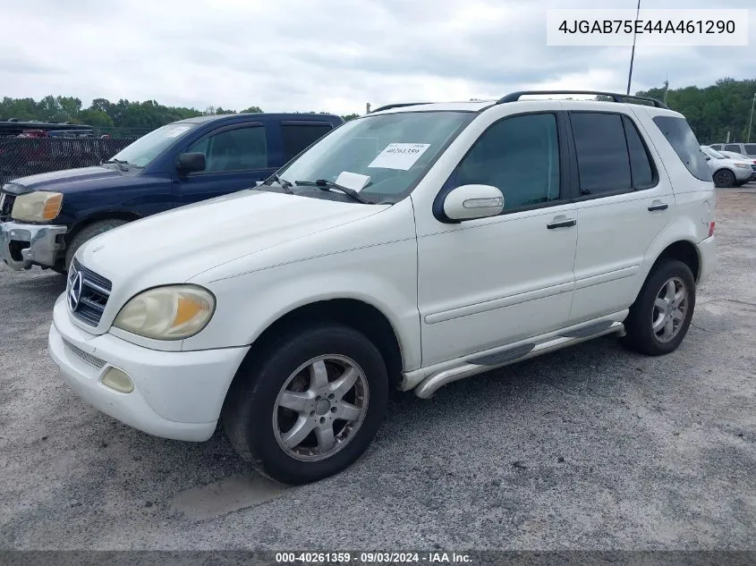 2004 Mercedes-Benz Ml 500 4Matic VIN: 4JGAB75E44A461290 Lot: 40261359