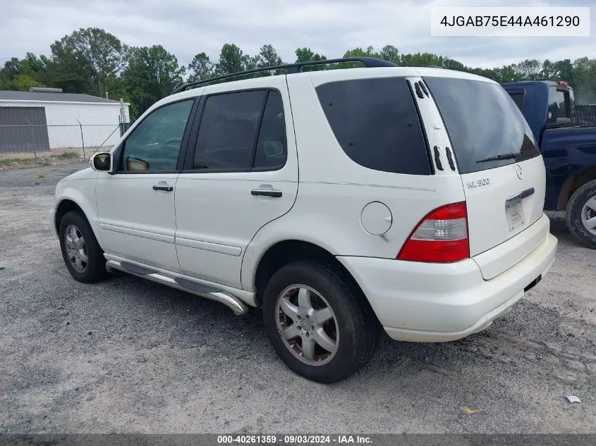 2004 Mercedes-Benz Ml 500 4Matic VIN: 4JGAB75E44A461290 Lot: 40261359