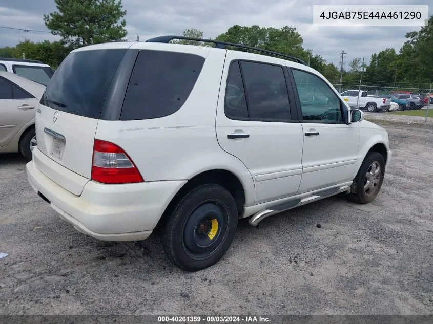 2004 Mercedes-Benz Ml 500 4Matic VIN: 4JGAB75E44A461290 Lot: 40261359