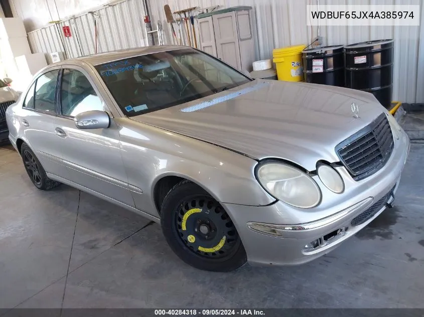 2004 Mercedes-Benz E 320 VIN: WDBUF65JX4A385974 Lot: 40284318