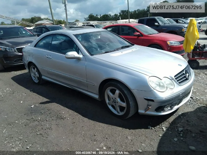 2004 Mercedes-Benz Clk 500 VIN: WDBTJ75J74F067295 Lot: 40386746