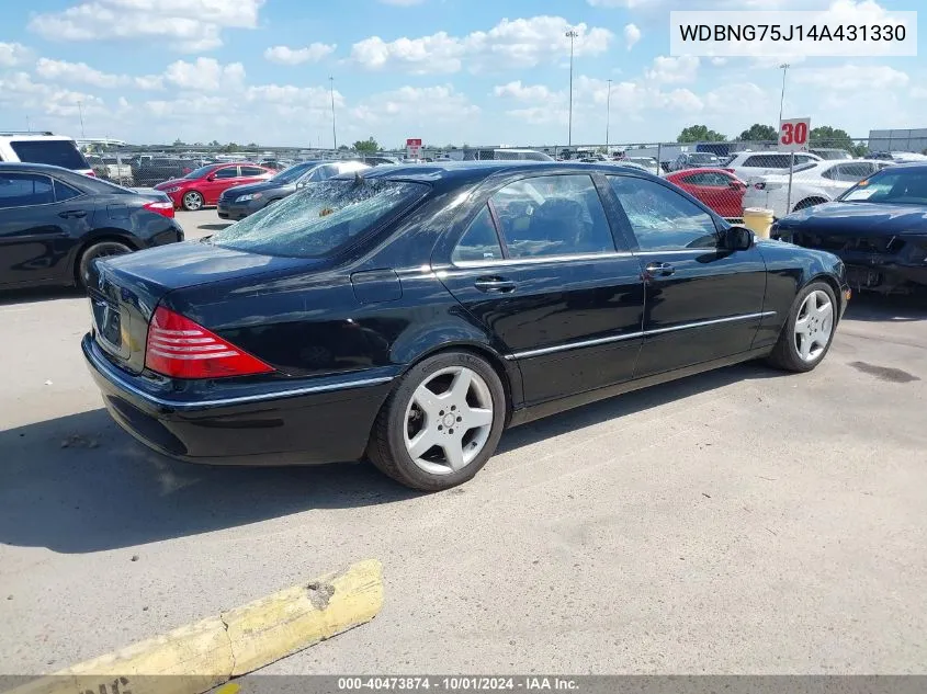 2004 Mercedes-Benz S 500 VIN: WDBNG75J14A431330 Lot: 40473874