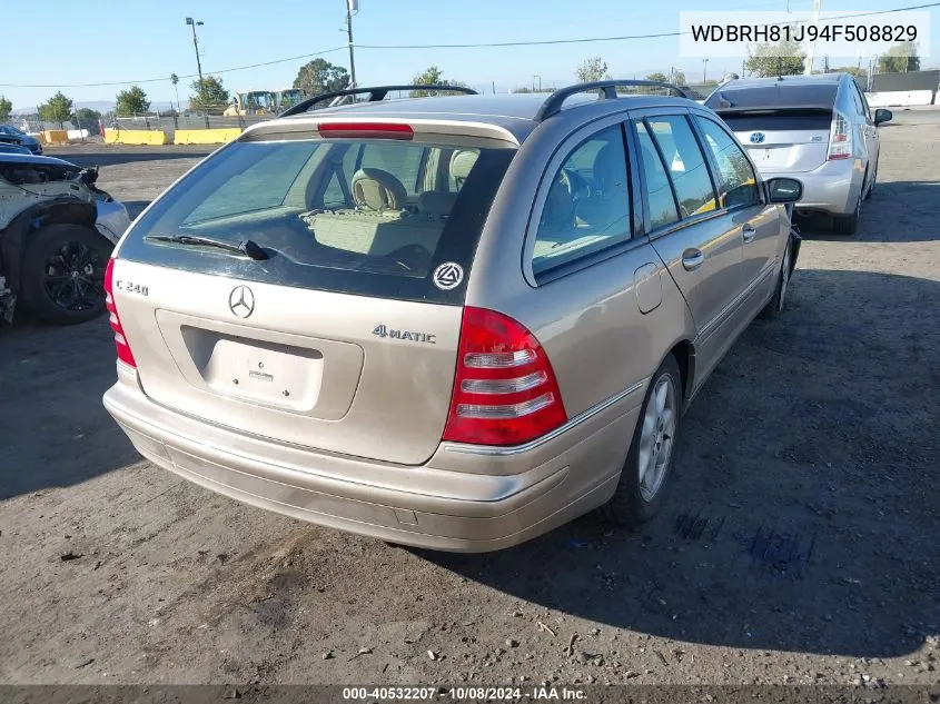 2004 Mercedes-Benz C 240 4Matic VIN: WDBRH81J94F508829 Lot: 40532207