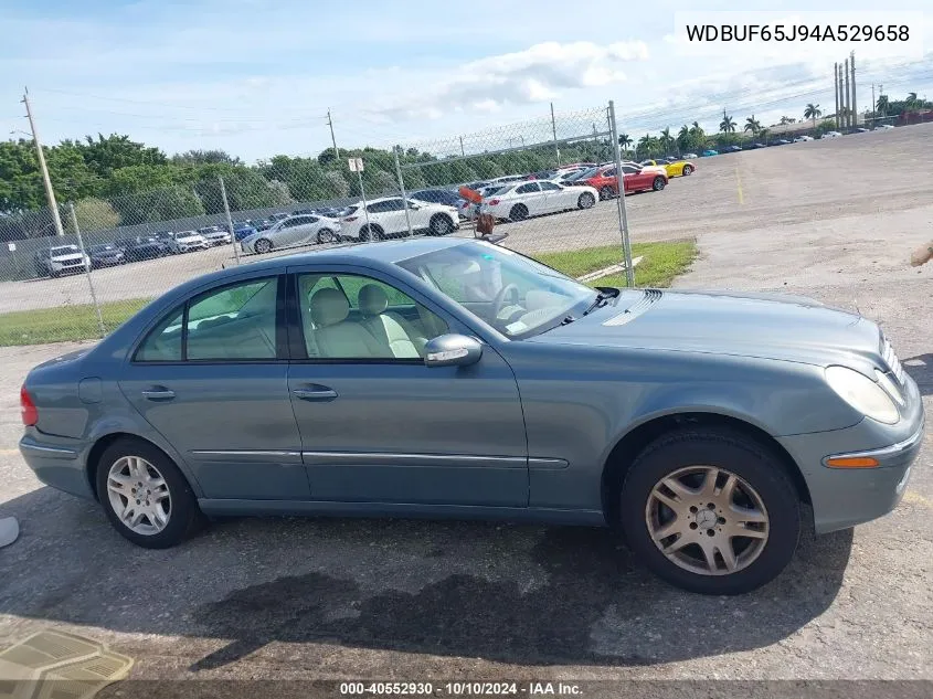 2004 Mercedes-Benz E 320 VIN: WDBUF65J94A529658 Lot: 40552930