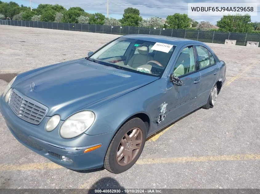 2004 Mercedes-Benz E 320 VIN: WDBUF65J94A529658 Lot: 40552930