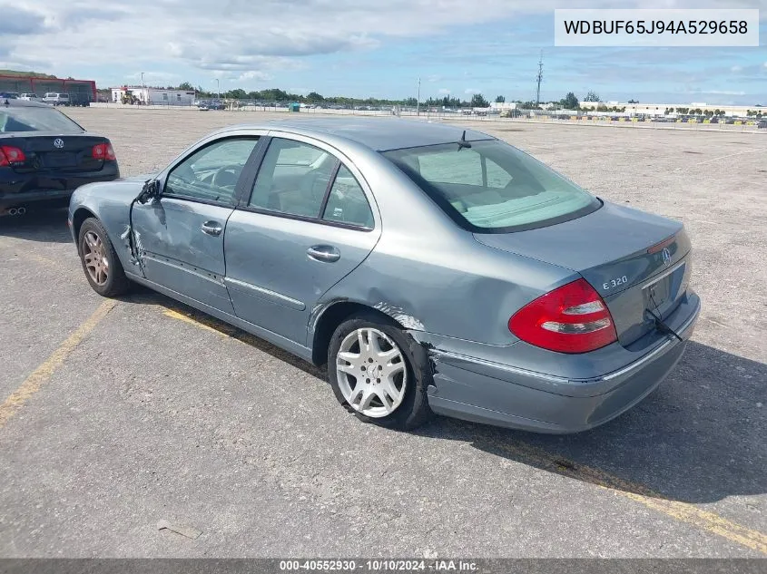 2004 Mercedes-Benz E 320 VIN: WDBUF65J94A529658 Lot: 40552930