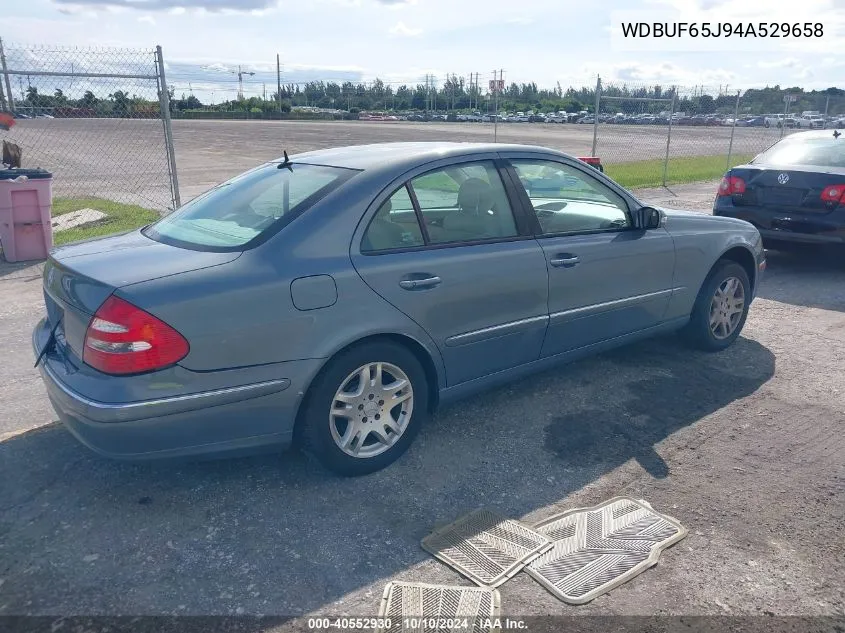 2004 Mercedes-Benz E 320 VIN: WDBUF65J94A529658 Lot: 40552930