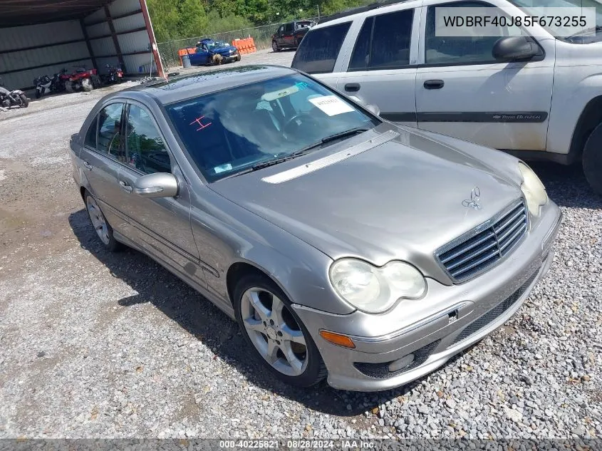 2005 Mercedes-Benz C 230 Kompressor Sport VIN: WDBRF40J85F673255 Lot: 40225821