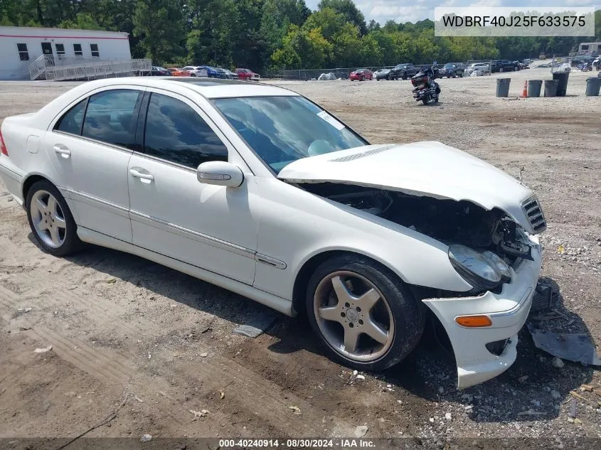 2005 Mercedes-Benz C 230 Kompressor Sport VIN: WDBRF40J25F633575 Lot: 40240914