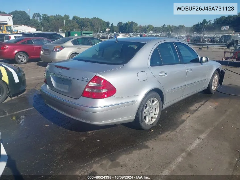 2005 Mercedes-Benz E 320 Cdi VIN: WDBUF26J45A731123 Lot: 40524395