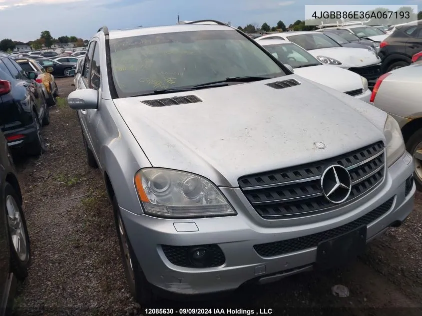 2006 Mercedes-Benz Ml 350 VIN: 4JGBB86E36A067193 Lot: 12085630