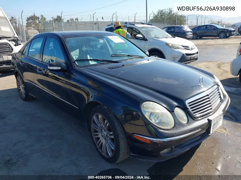 2006 Mercedes-Benz E 350 VIN: WDBUF56J26A930898 Lot: 40265706