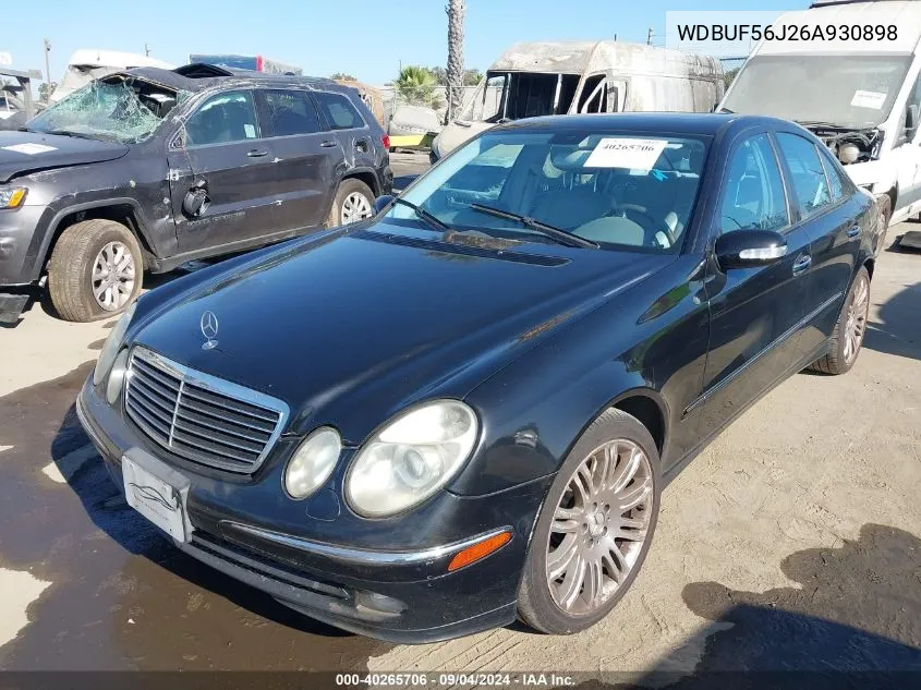 2006 Mercedes-Benz E 350 VIN: WDBUF56J26A930898 Lot: 40265706