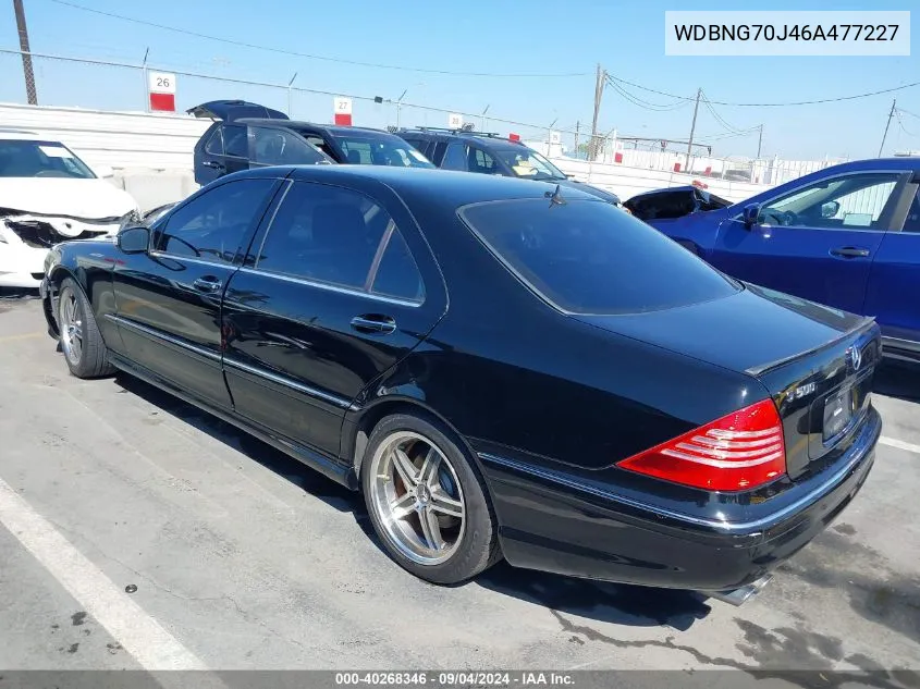 2006 Mercedes-Benz S 430 VIN: WDBNG70J46A477227 Lot: 40268346