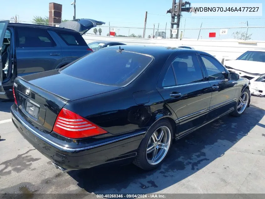 2006 Mercedes-Benz S 430 VIN: WDBNG70J46A477227 Lot: 40268346