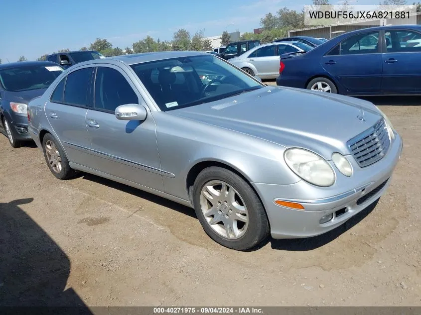 2006 Mercedes-Benz E 350 VIN: WDBUF56JX6A821881 Lot: 40271975