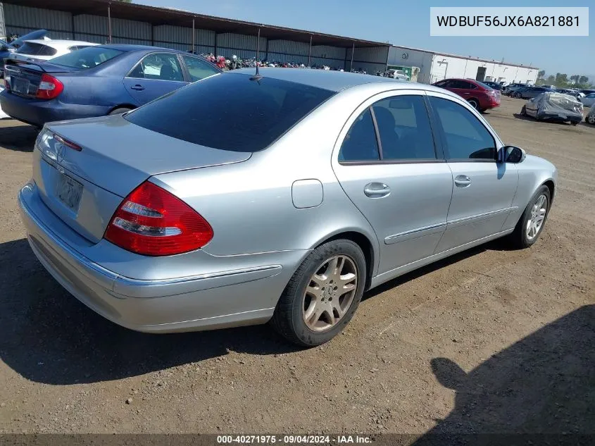 2006 Mercedes-Benz E 350 VIN: WDBUF56JX6A821881 Lot: 40271975