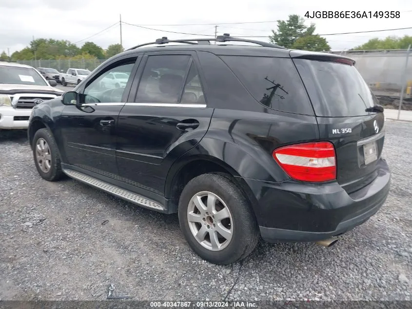 4JGBB86E36A149358 2006 Mercedes-Benz Ml 350 4Matic