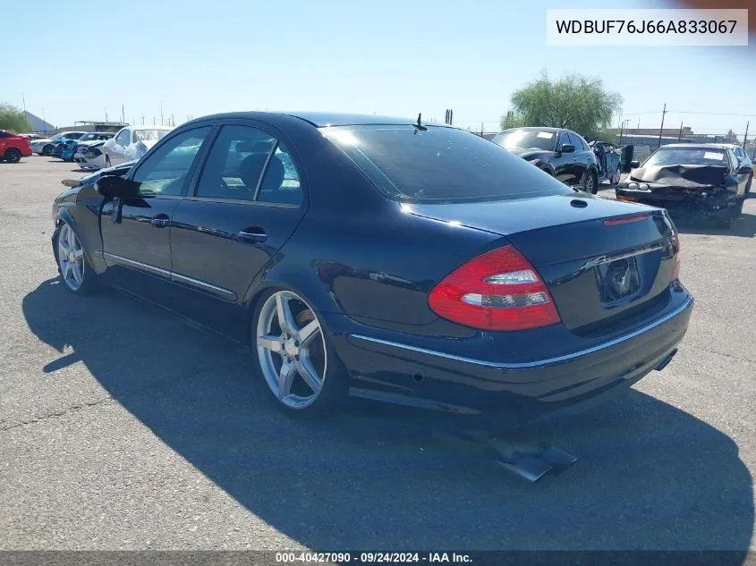 2006 Mercedes-Benz E 55 Amg VIN: WDBUF76J66A833067 Lot: 40427090