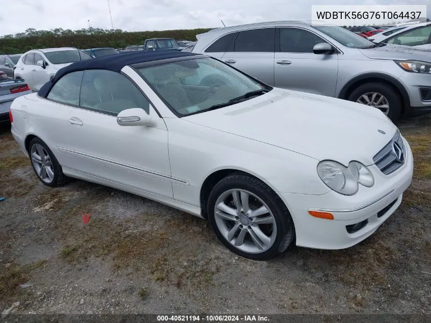 2006 Mercedes-Benz Clk 350 VIN: WDBTK56G76T064437 Lot: 40521194