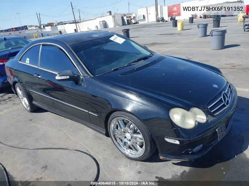 2006 Mercedes-Benz Clk 500 VIN: WDBTJ75HX6F191352 Lot: 40646015