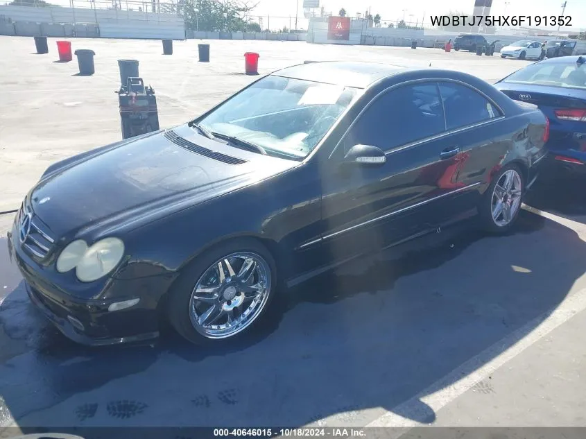 2006 Mercedes-Benz Clk 500 VIN: WDBTJ75HX6F191352 Lot: 40646015