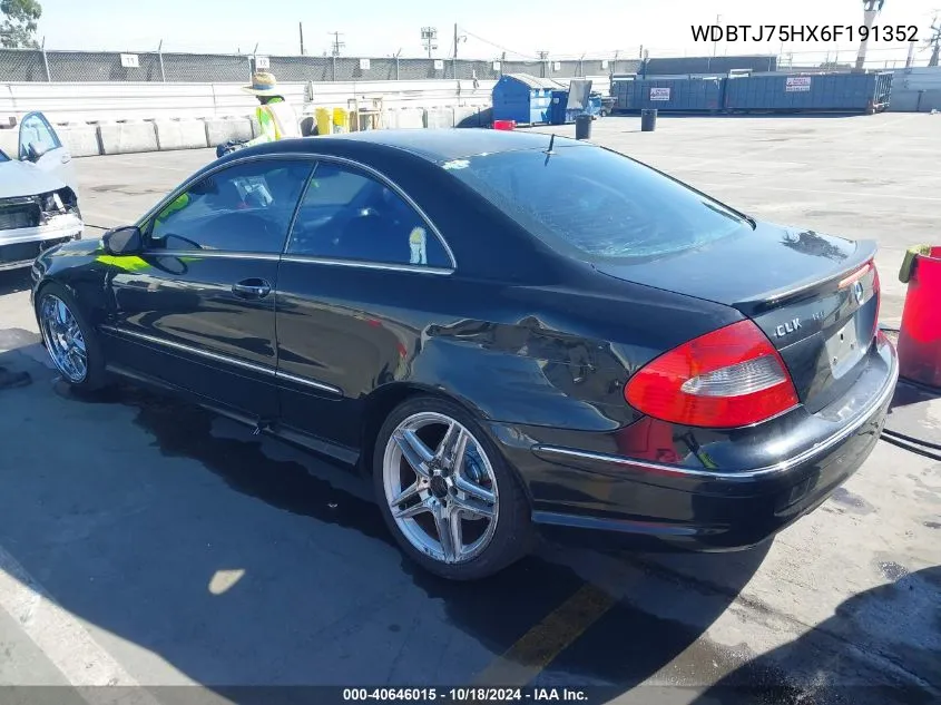 2006 Mercedes-Benz Clk 500 VIN: WDBTJ75HX6F191352 Lot: 40646015