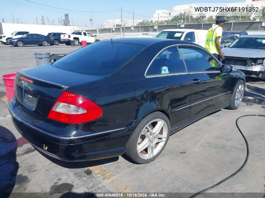 2006 Mercedes-Benz Clk 500 VIN: WDBTJ75HX6F191352 Lot: 40646015