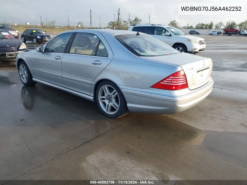 2006 Mercedes-Benz S 430 VIN: WDBNG70J56A462252 Lot: 40893706